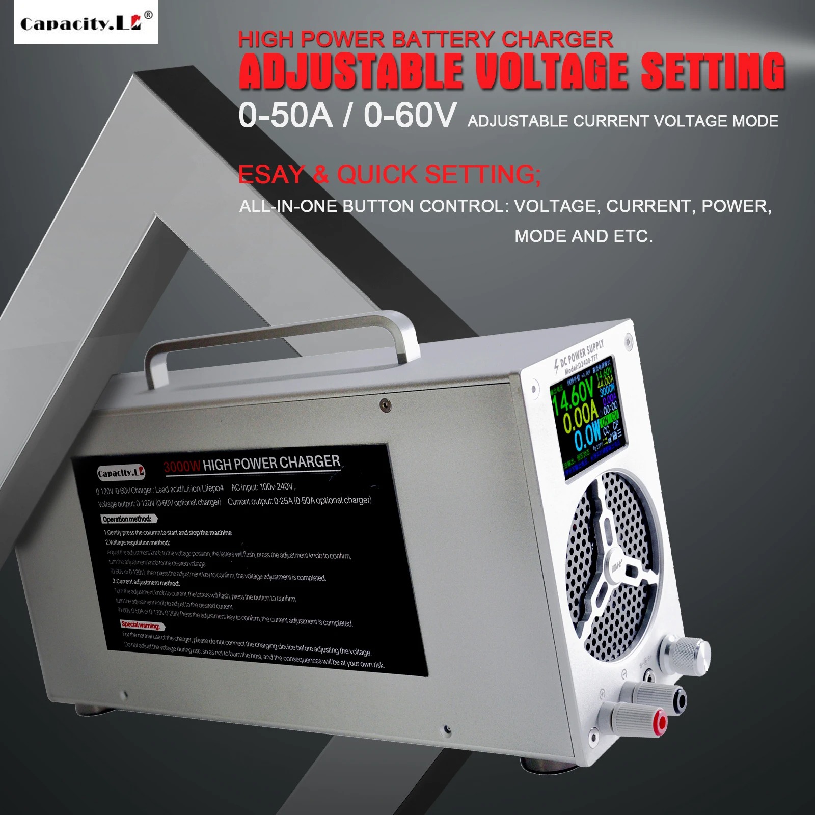 Быстрое зарядное устройство с  – обзор и цена 84V 20A Smart Charger